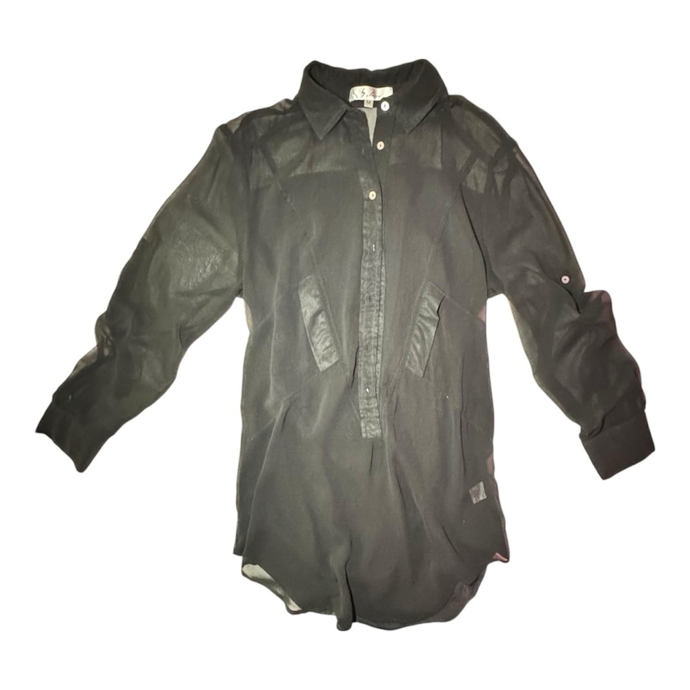 Women's Black Button Down Shirt